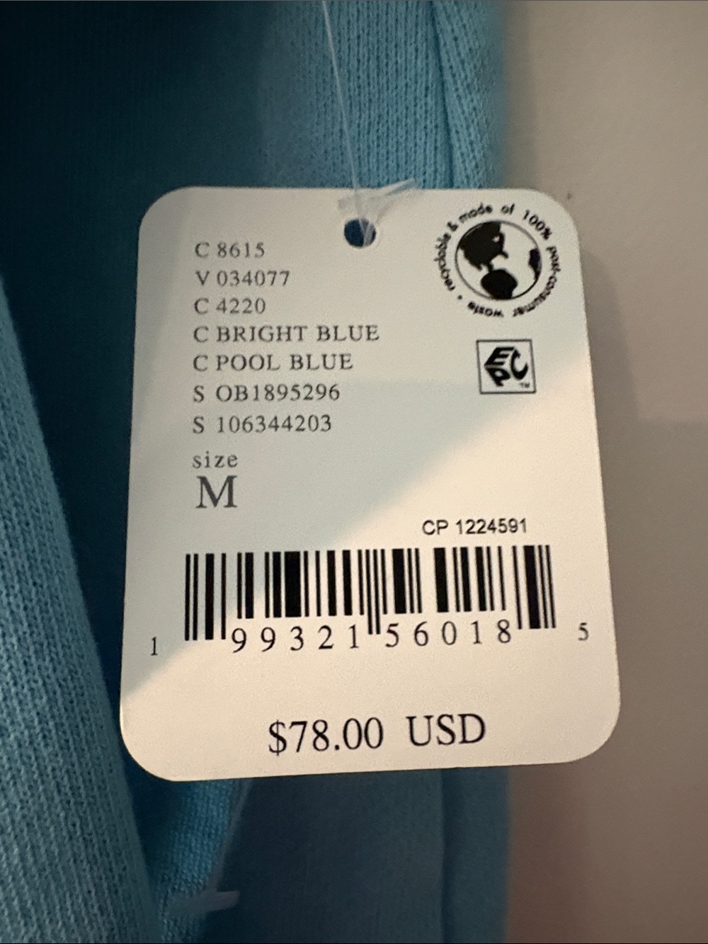 Light Blue Crewneck Sweatshirt by Free People- NWT - Picture 5 of 6